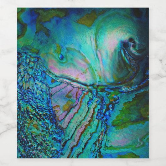 Blue Abalone Motif ワインラベル (シングルラベル)