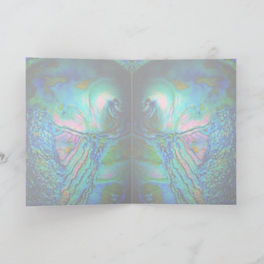 Blue Abalone Motif 招待状 (内部)