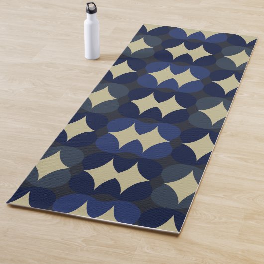 Blue abstract design stylish yoga mat ヨガマット (インサイチュ)