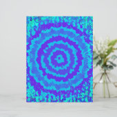 Blue Abstract Flower Scrapbook Paper 2-Sided Page (スタンド正面)