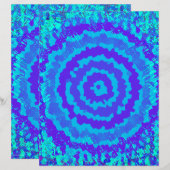 Blue Abstract Flower Scrapbook Paper 2-Sided Page (正面/裏面)