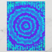 Blue Abstract Flower Scrapbook Paper Bulk Pages チラシ (正面)