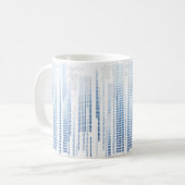 Blue Abstract Geometric Mug コーヒーマグカップ (正面左)