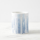 Blue Abstract Geometric Mug コーヒーマグカップ (中央)