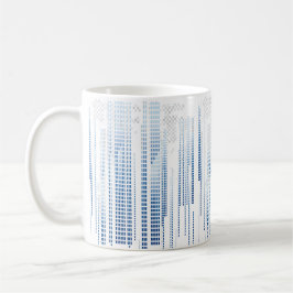 Blue Abstract Geometric Mug コーヒーマグカップ