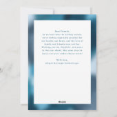 Blue Abstract Gradient Hanukkah Photo シーズンカード (裏面)