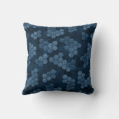 Blue Abstract Honeycomb Pattern クッション (裏面)