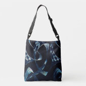 Blue Abstract Minimalist Crossbody bag クロスボディバッグ (裏面)