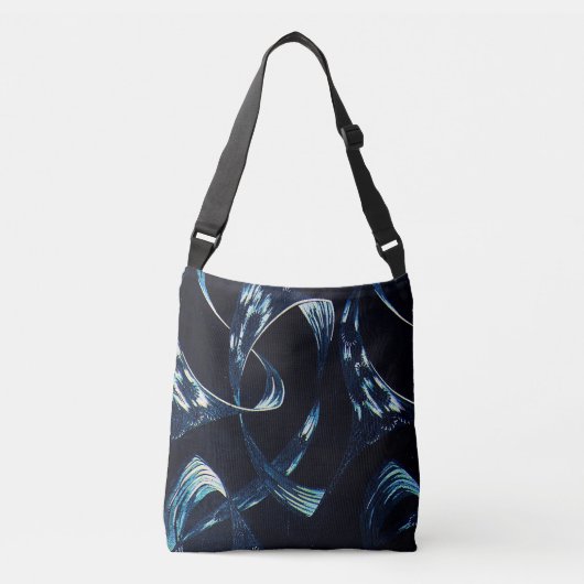 Blue Abstract Minimalist Crossbody bag クロスボディバッグ (正面)