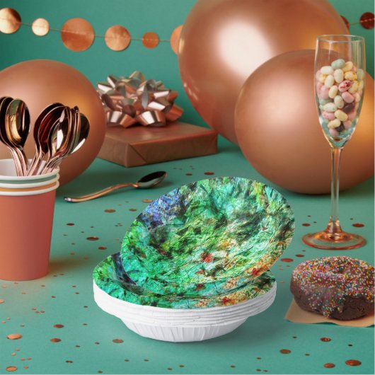  Blue abstract Paper Plate,Dazzling deep blue art  ペーパーボウル (複数)