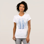 Blue Abstract Stripes Women's Tee - Modern Tシャツ (正面フル)