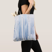 Blue Abstract Tote Bag - Modern Geometric Shopping トートバッグ (クローズアップ)