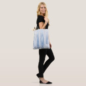 Blue Abstract Tote Bag - Modern Geometric Shopping トートバッグ (モデル)