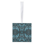 Blue Abstract Watercolor Art キューブオーナメント (右)