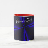 Blue Accent Clover Leaf Geometric Coffee Mug マグカップ (中央)