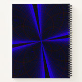 Blue Accent Clover Leaf Geometric Spiral Notebook ノートブック (裏面)
