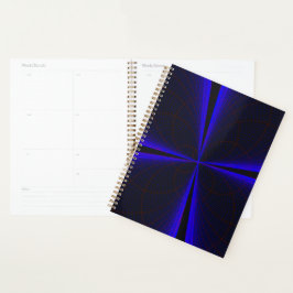 Blue Accent Clover Leaf Geometric Spiral Planner プランナー手帳