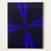 Blue Accent Clover Leaf Geometric Spiral Planner プランナー手帳 (裏面)