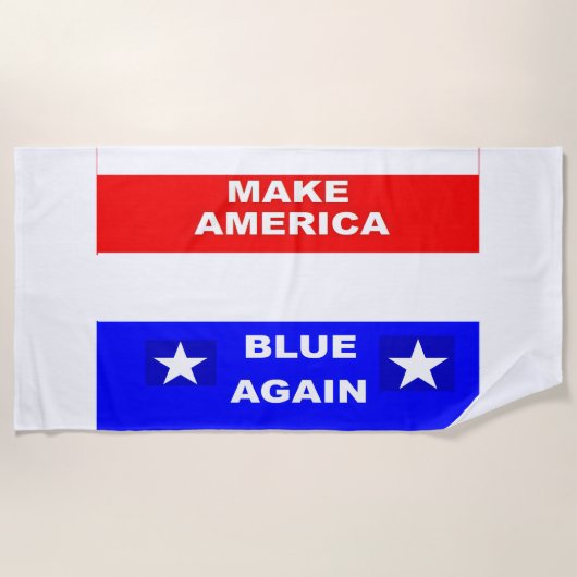 Blue Again ビーチタオル (正面)