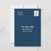 Blue Agate & Copper RSVPポストカード 出欠カード (裏面)