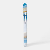 Blue Agate Marble with Gold Veins – Elegant iPhone 16ケース (左側面)