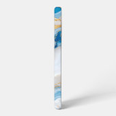 Blue Agate Marble with Gold Veins – Elegant Samsung Galaxyケース (左側面)