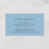 Blue Agate Silver Glitter Luxury Stylist 名刺 (裏面)