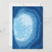 Blue Agate Sliced Wedding  招待状 (裏面)