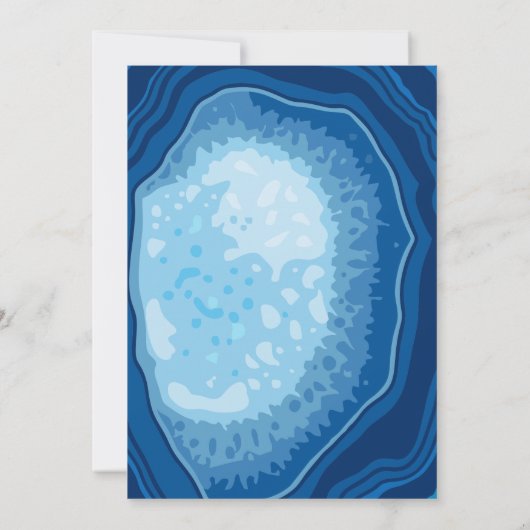 Blue Agate Sliced Wedding  招待状 (裏面)