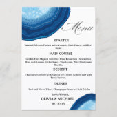 Blue Agate Sliced Wedding Menu メニュー (正面)
