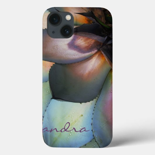 Blue Agave多肉性iPadケース*パーソナライズ* Case-Mate iPhoneケース (裏面)