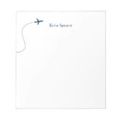 Blue Airplane and Name ノートパッド (正面)