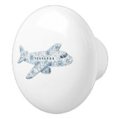 Blue Airplane Chinoiserie セラミックノブ (右)
