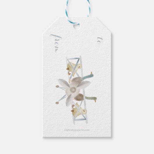 Blue Airplane Gift Tag ギフトタグ (正面)