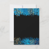 Blue Alcohol Ink Sweet 16 Birthday Party RSVP (裏面)