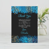 Blue Alcohol Ink Sweet Sixteen サンキューカード (スタンド正面)