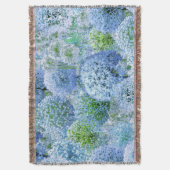 Blue Alliums スローブランケット (正面縦)