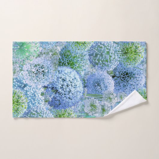 Blue Alliums ハンドタオル (ハンドタオル)
