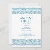 Blue Ancient Greece toga party 招待状 (正面)