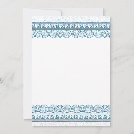 Blue Ancient Greece toga party 招待状 (裏面)