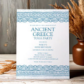 Blue Ancient Greece toga party 招待状