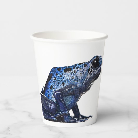 Blue and Black, Blue Poison Dart Frog 紙コップ (裏面)