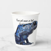 Blue and Black, Blue Poison Dart Frog 紙コップ (正面)