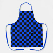 Blue and black checkerboard pattern エプロン (正面)
