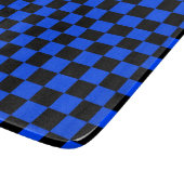 Blue and black checkerboard pattern カッティングボード (角)