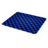 Blue and black checkerboard pattern カッティングボード (角)