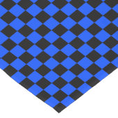 Blue and black checkerboard pattern ショートテーブルランナー (コーナー)