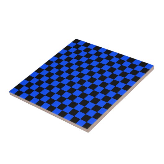 Blue and black checkerboard pattern タイル (側面)