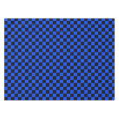 Blue and black checkerboard pattern テーブルクロス (正面(横))