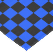Blue and black checkerboard pattern テーブルクロス (アングル)